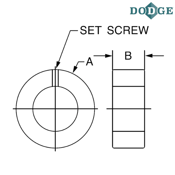 010100 DODGE - 2 11/16 SPLIT IRON COLLAR