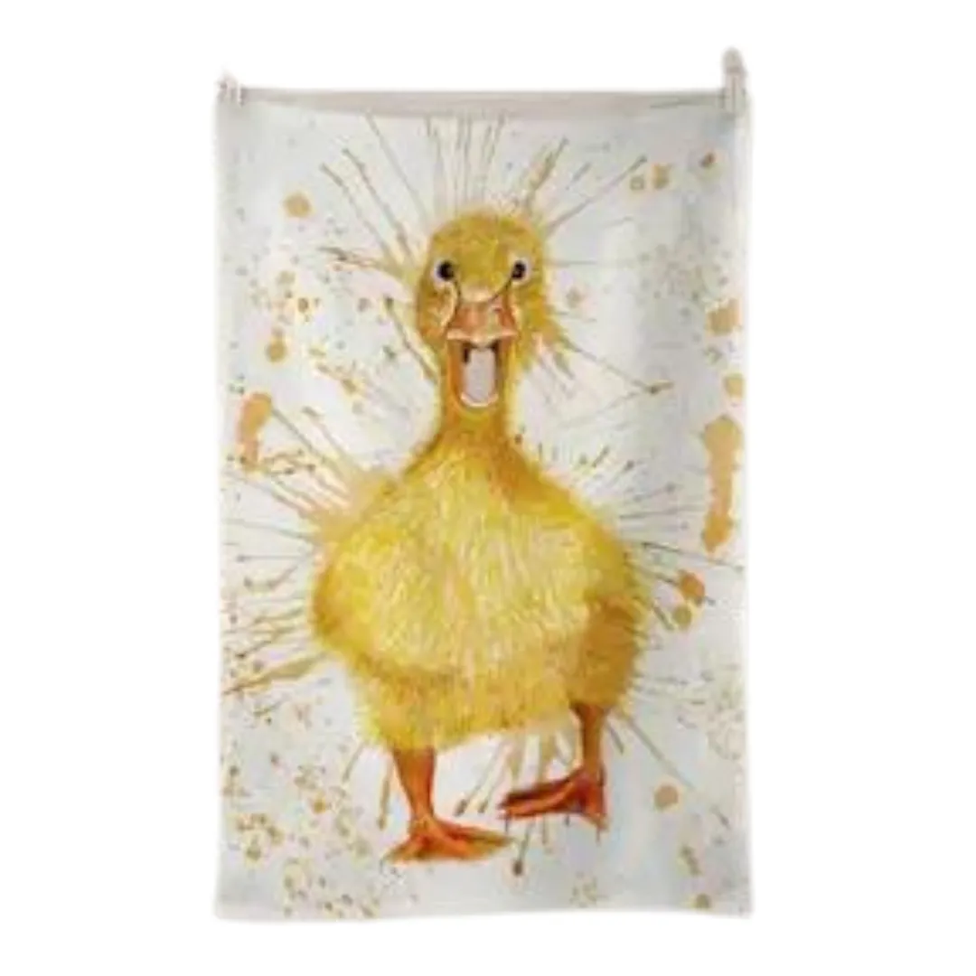 100% COTTON YELLOW DUCKLING TEA TOWEL