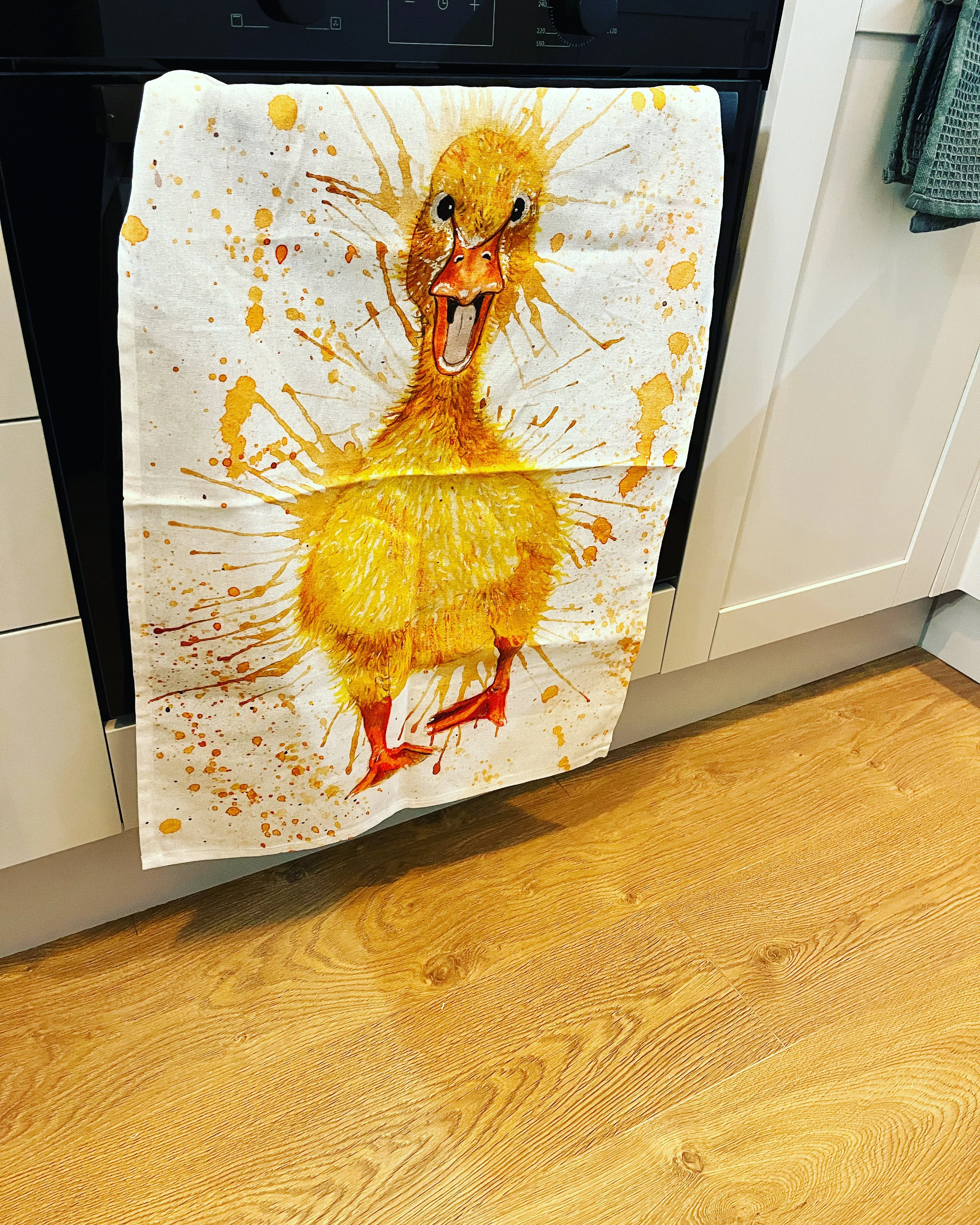 100% COTTON YELLOW DUCKLING TEA TOWEL