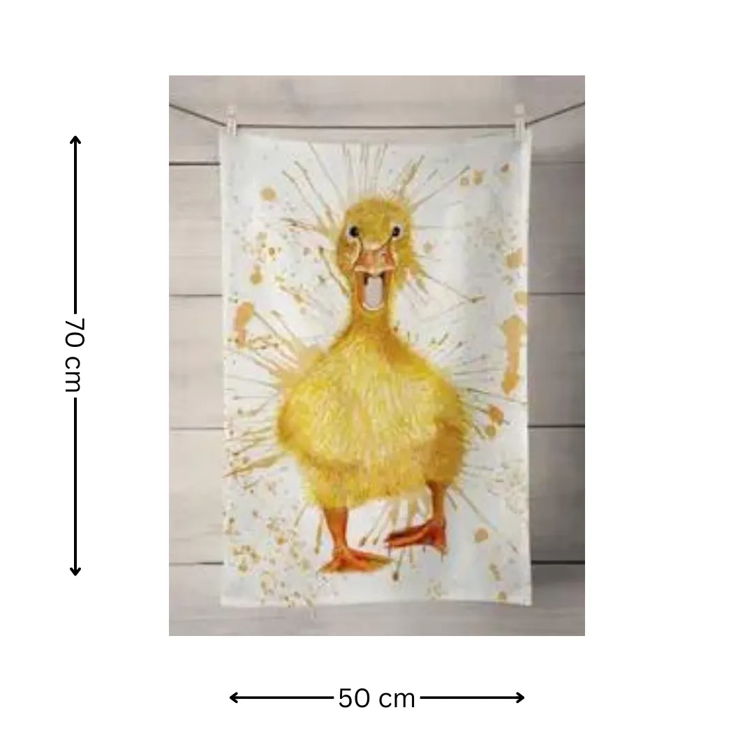 100% COTTON YELLOW DUCKLING TEA TOWEL