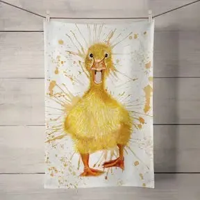 100% COTTON YELLOW DUCKLING TEA TOWEL