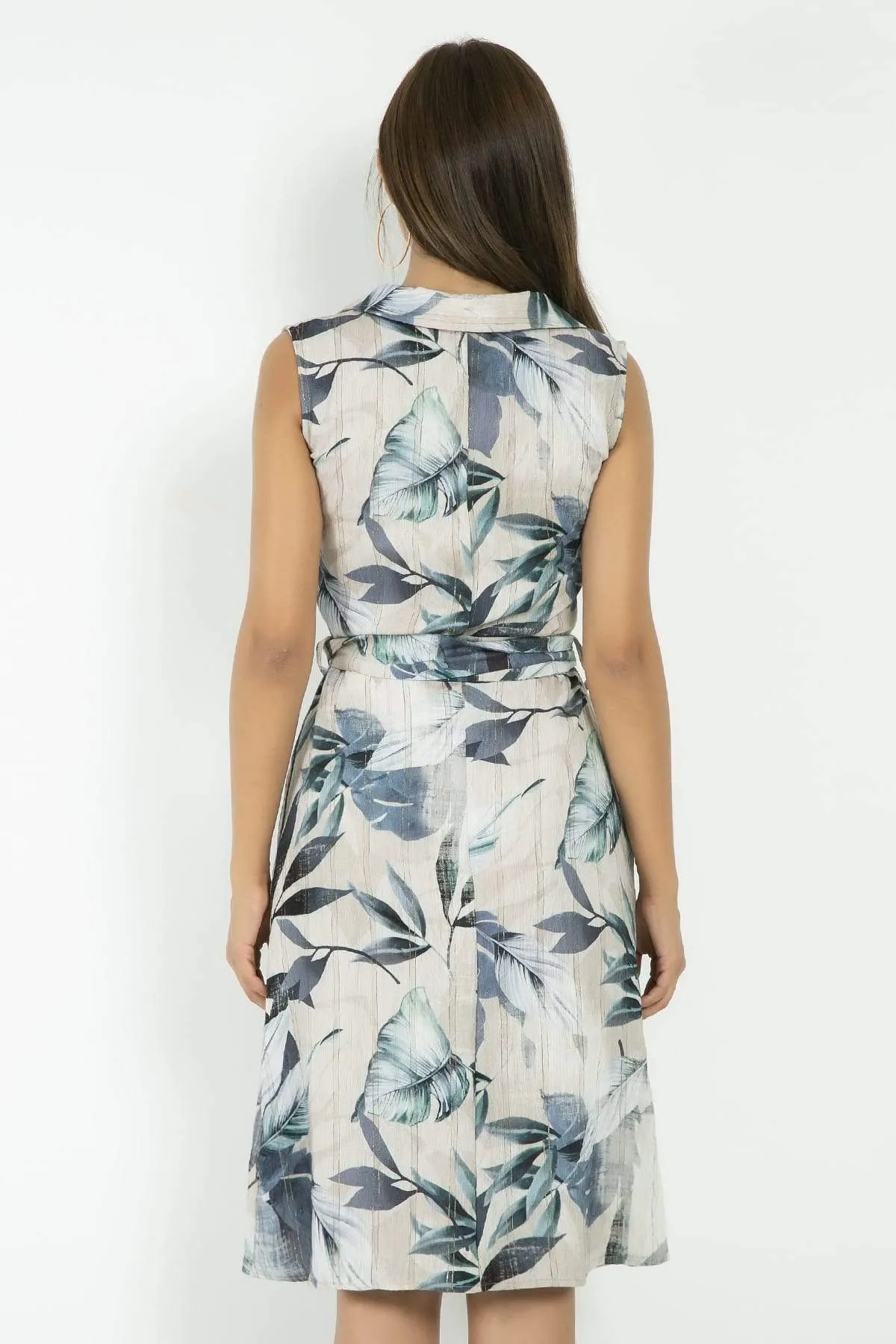 13033 Multi Colour Floral Shirt Dress