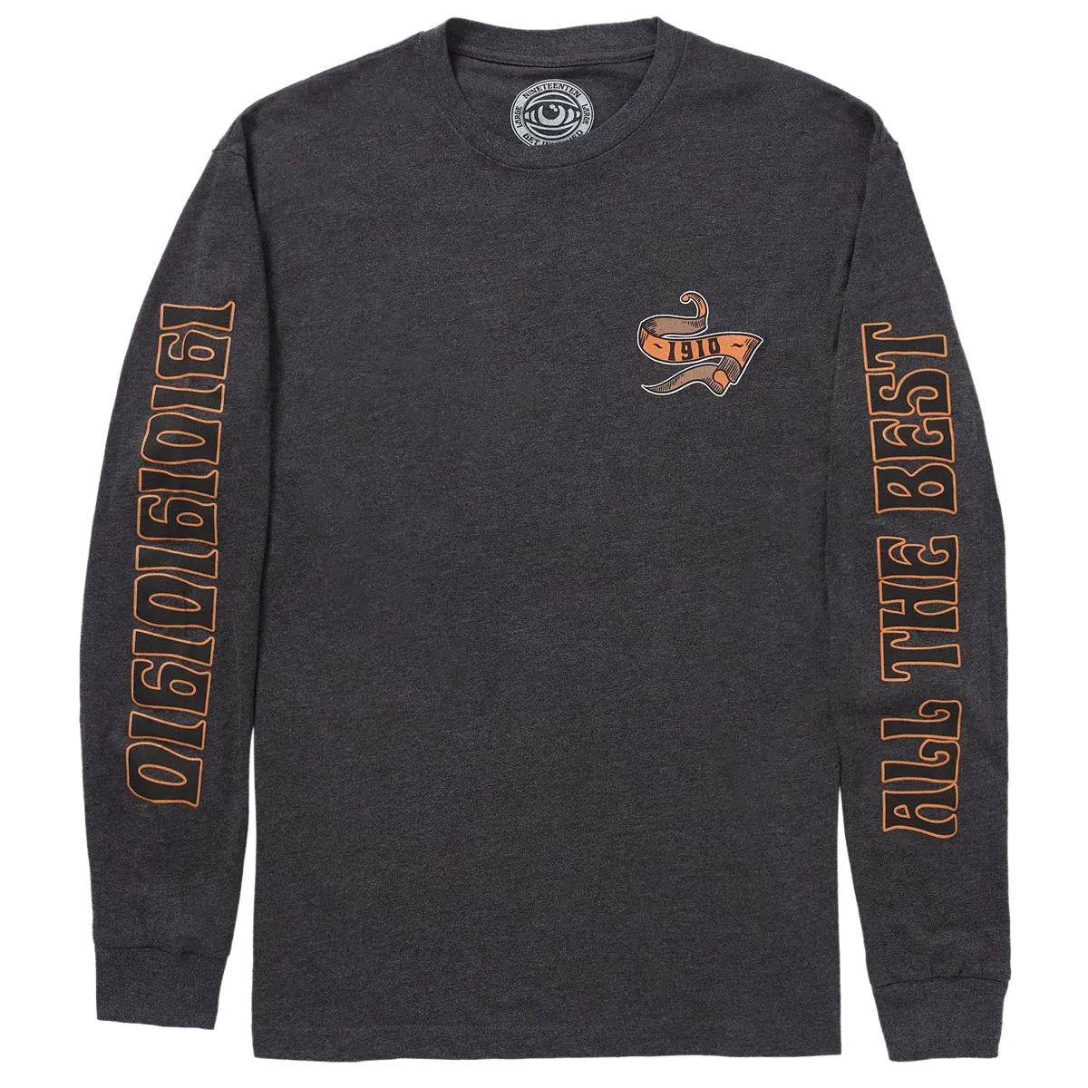 1910 Hold Fast Long Sleeve T-Shirt - Charcoal