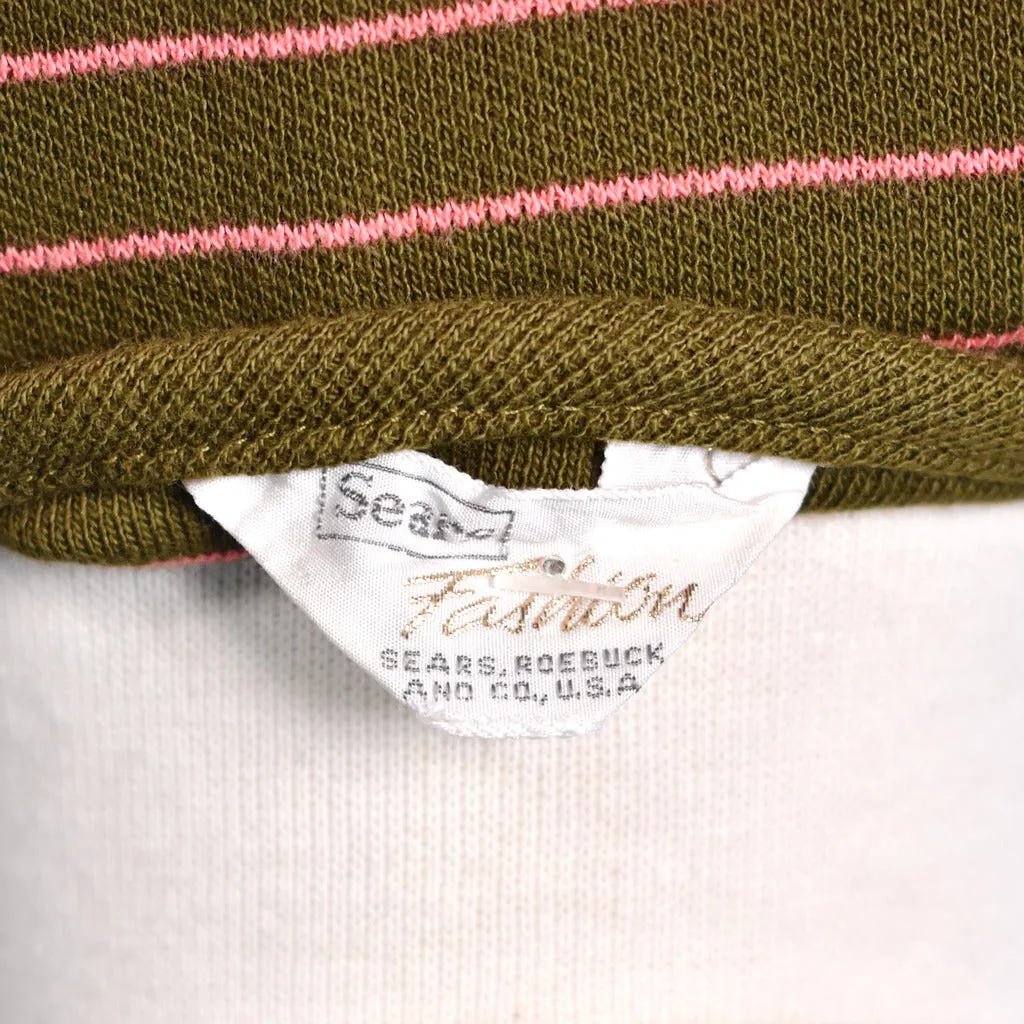 1960s Vintage Striped Henley Shirt