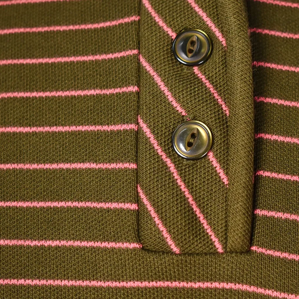 1960s Vintage Striped Henley Shirt