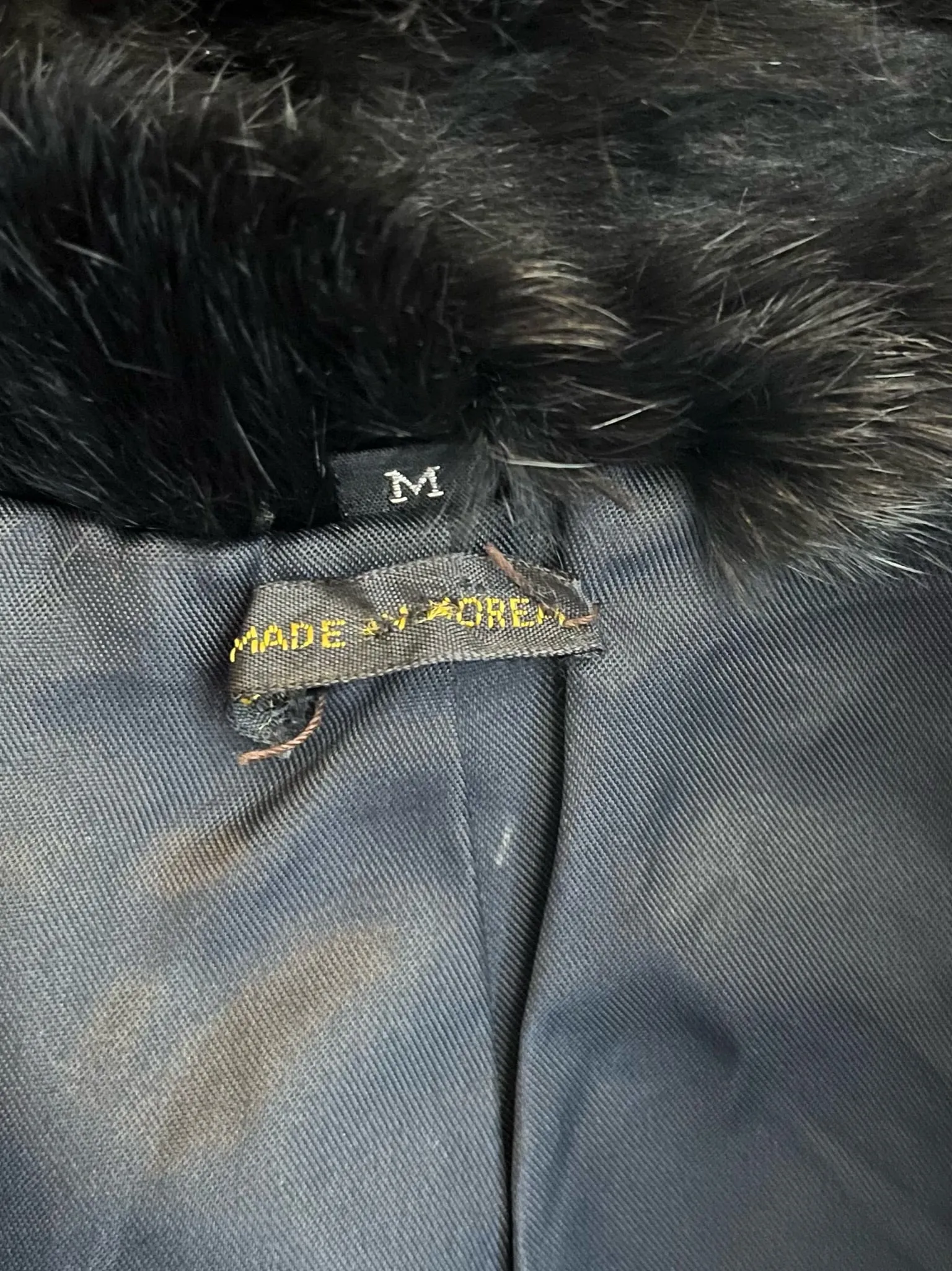 1980s Black Fur Cropped Jacket