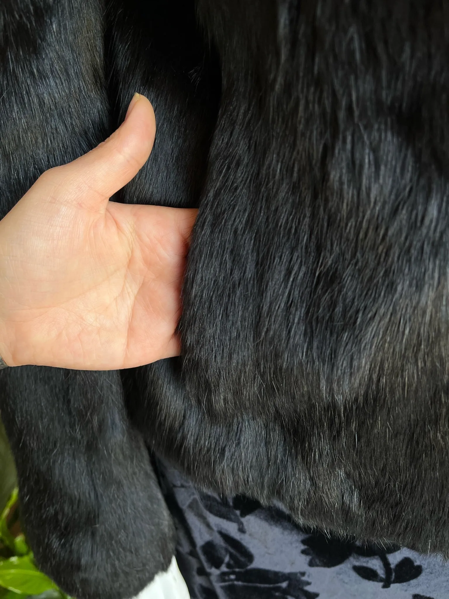 1980s Black Fur Cropped Jacket