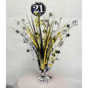 21st Gold Sparkling Celebration Spray Centrepiece