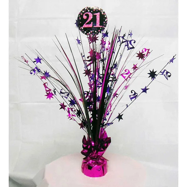 21st Pink Sparkling Celebration Spray Centrepiece