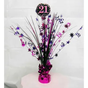 21st Pink Sparkling Celebration Spray Centrepiece