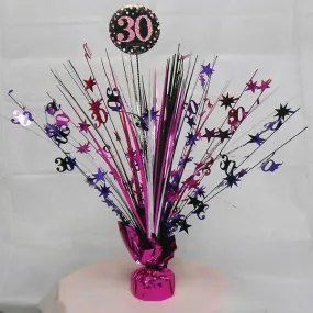 30th Pink Sparkling Celebration Spray Centrepiece
