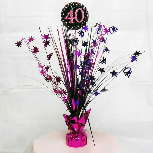 40th Pink Sparkling Celebration Spray Centrepiece