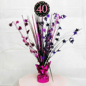 40th Pink Sparkling Celebration Spray Centrepiece