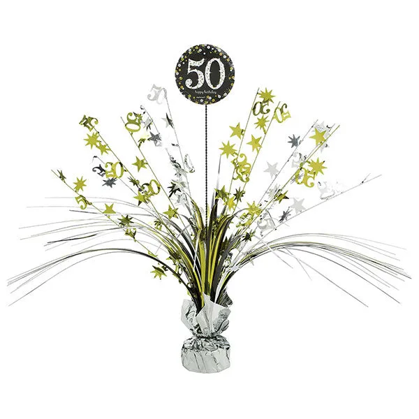 50th Gold Sparkling Celebration Spray Centrepiece