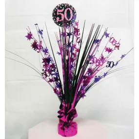 50th Pink Sparkling Celebration Spray Centrepiece