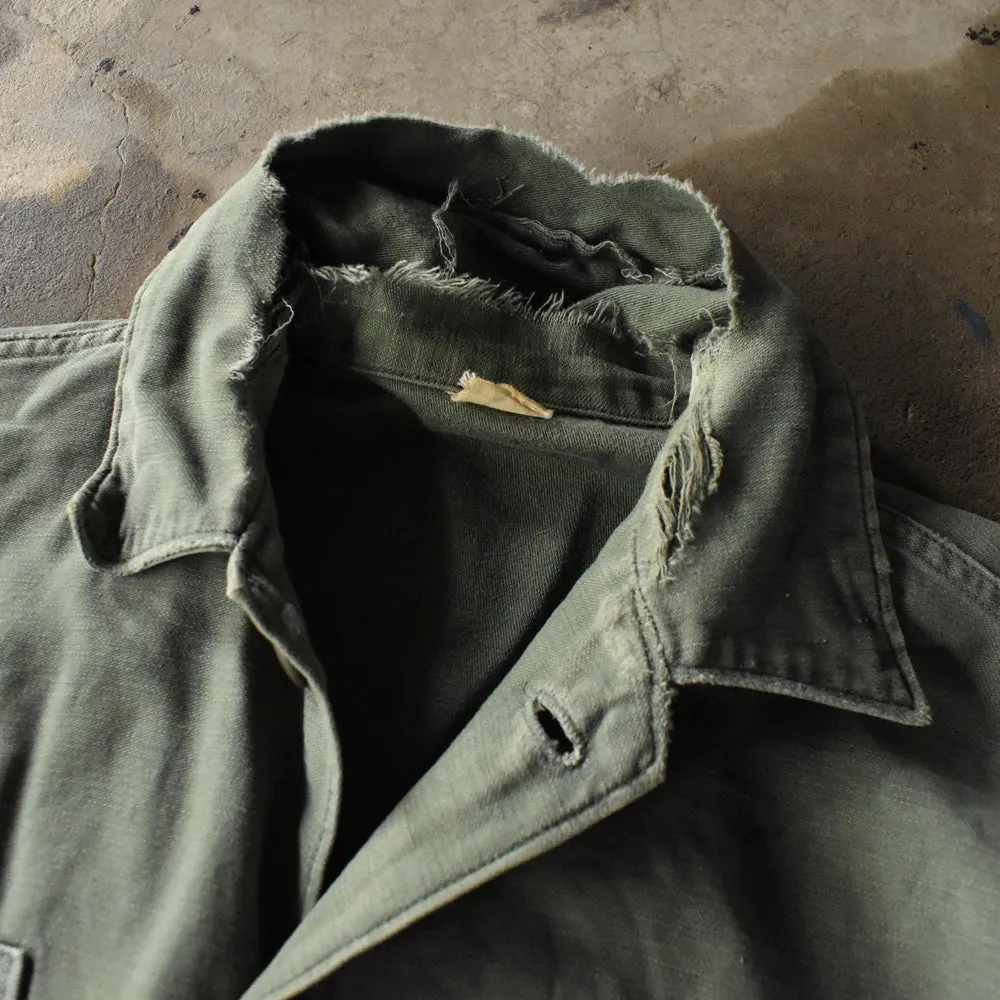 60's U.S.ARMY シャツ袖 4th ユーティリティシャツ 240328