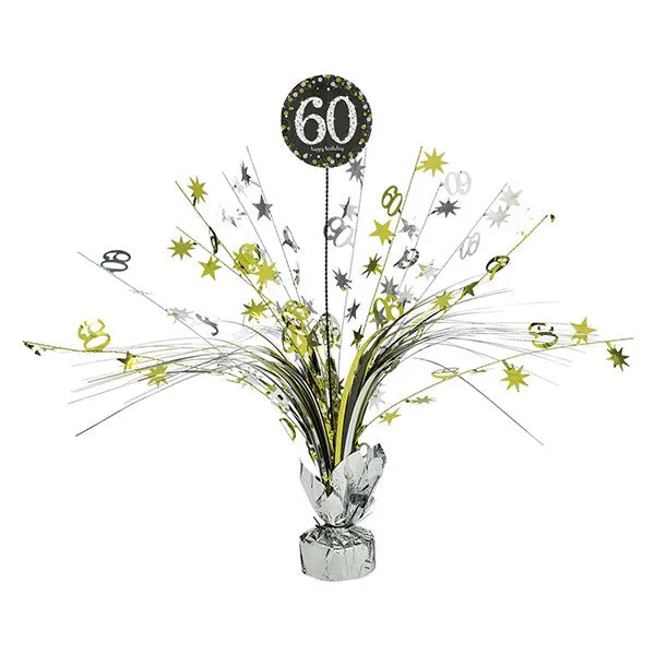 60th Gold Sparkling Celebration Spray Centrepiece