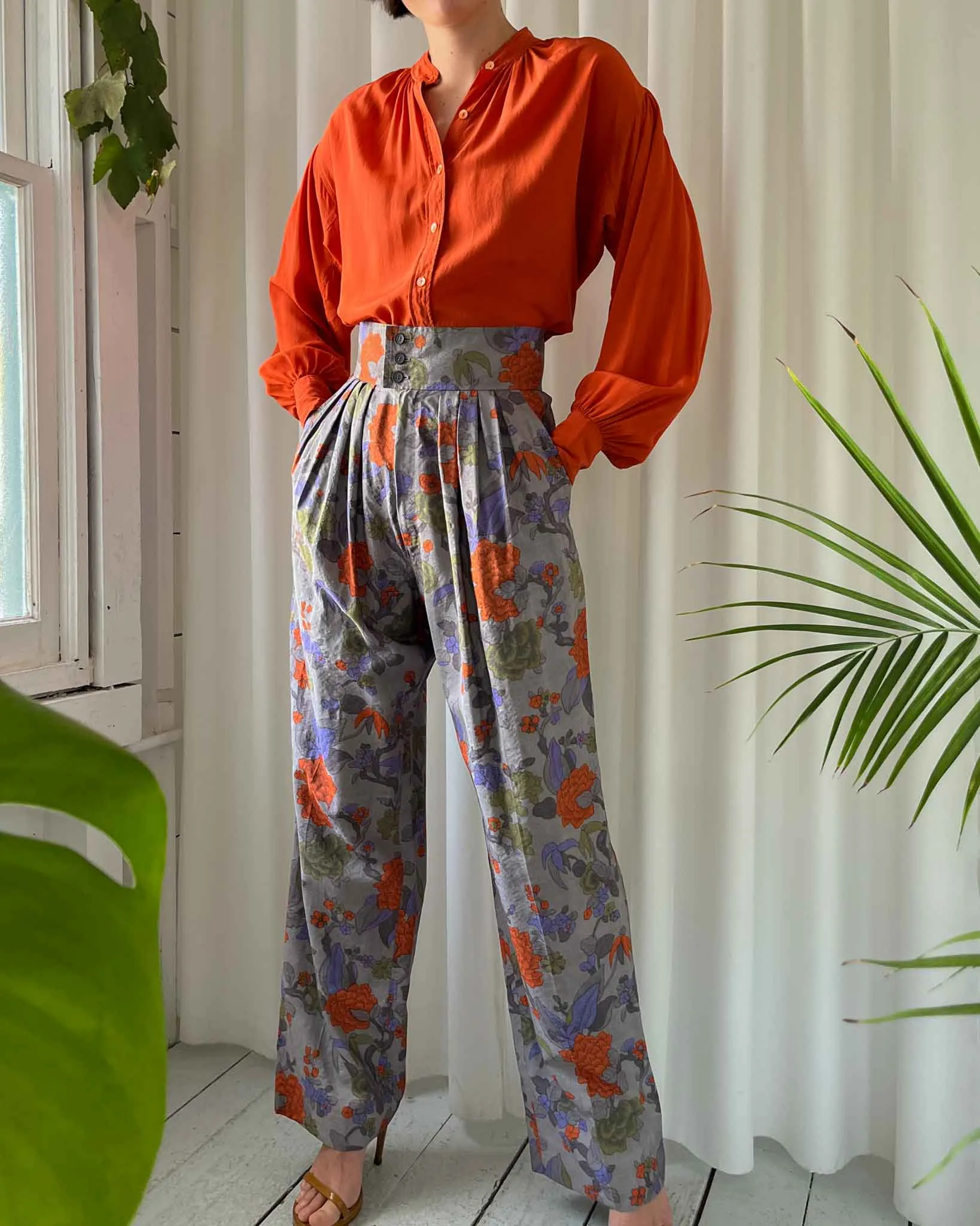 70s YSL Rive Gauche Silk Ensemble | S-M