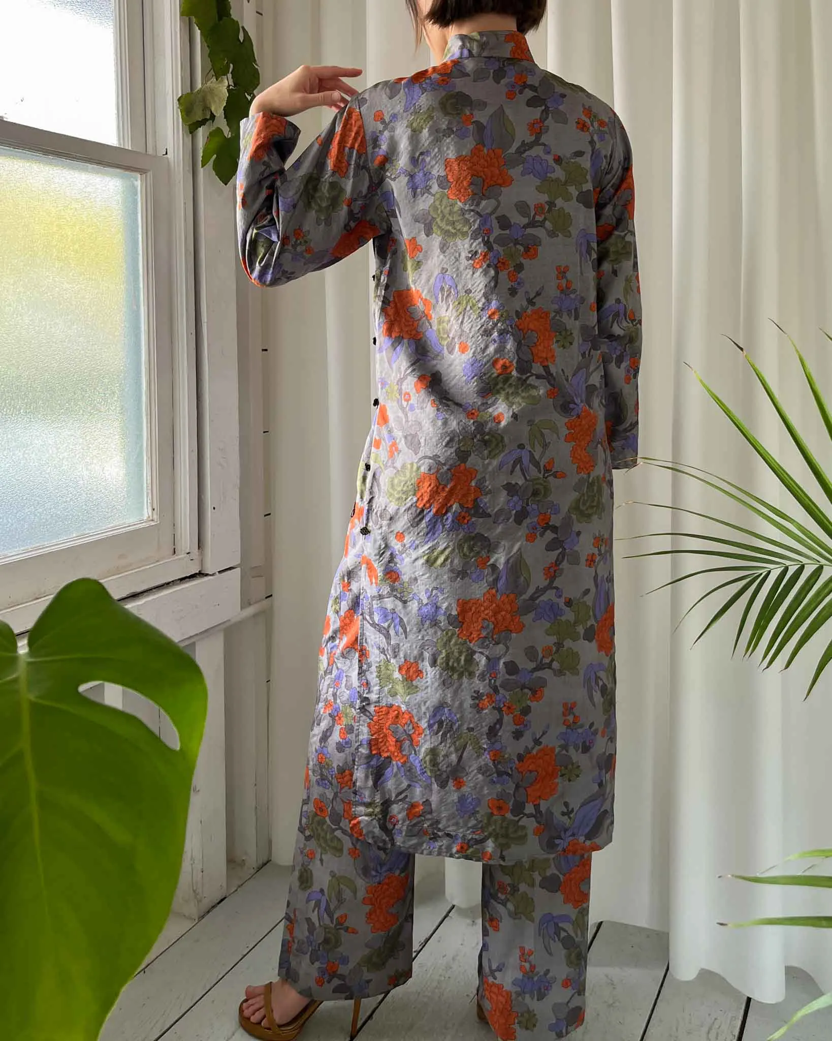 70s YSL Rive Gauche Silk Ensemble | S-M