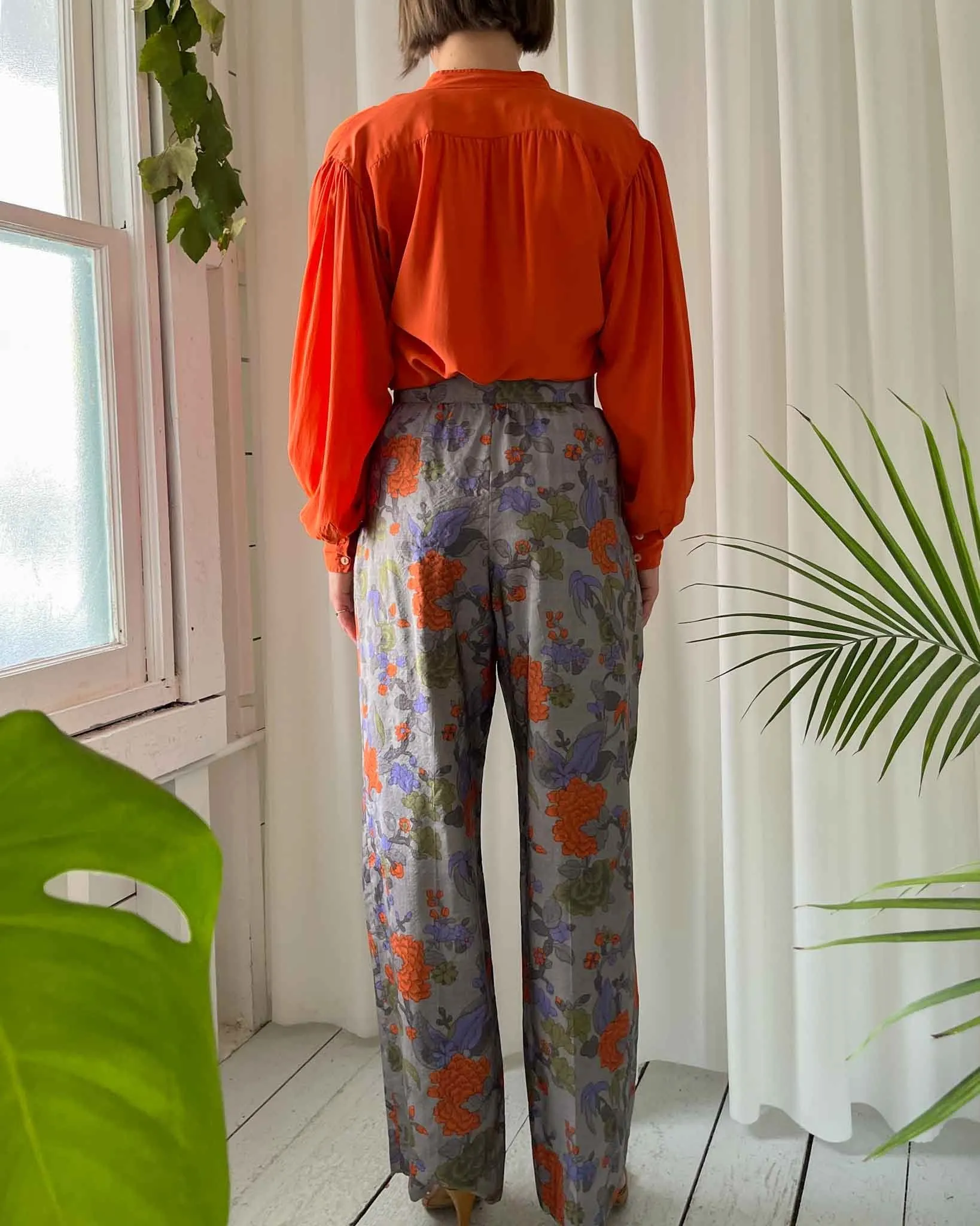 70s YSL Rive Gauche Silk Ensemble | S-M