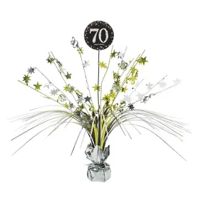 70th Gold Sparkling Celebration Spray Centrepiece