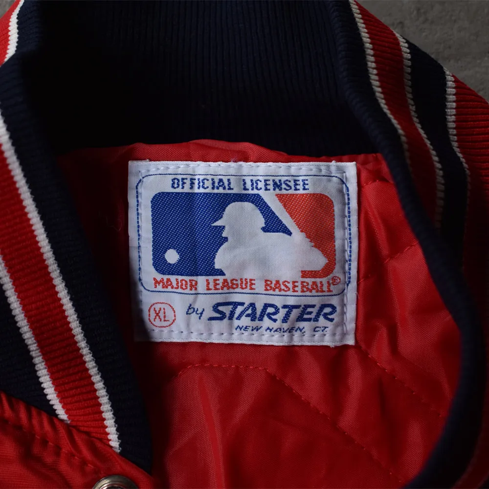 80's STARTER MLB レア 無地デザイン！ ナイロン アワードジャケット USA製 230125