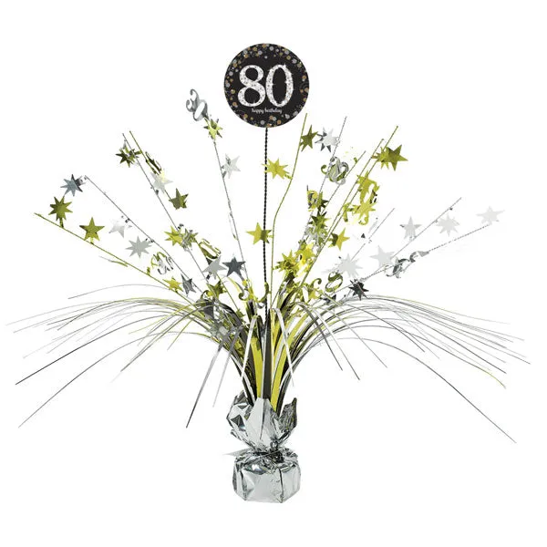 80th Gold Sparkling Celebration Spray Centrepiece