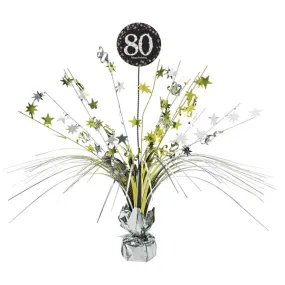 80th Gold Sparkling Celebration Spray Centrepiece