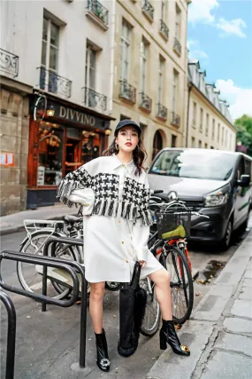 8GIRLS DESIGN OVERSIZED EMBELLISHED SHIRT DRESS