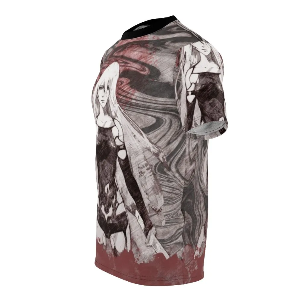 Abstract Digital Art Fantasy T-Shirt: Nier Automata Inspired