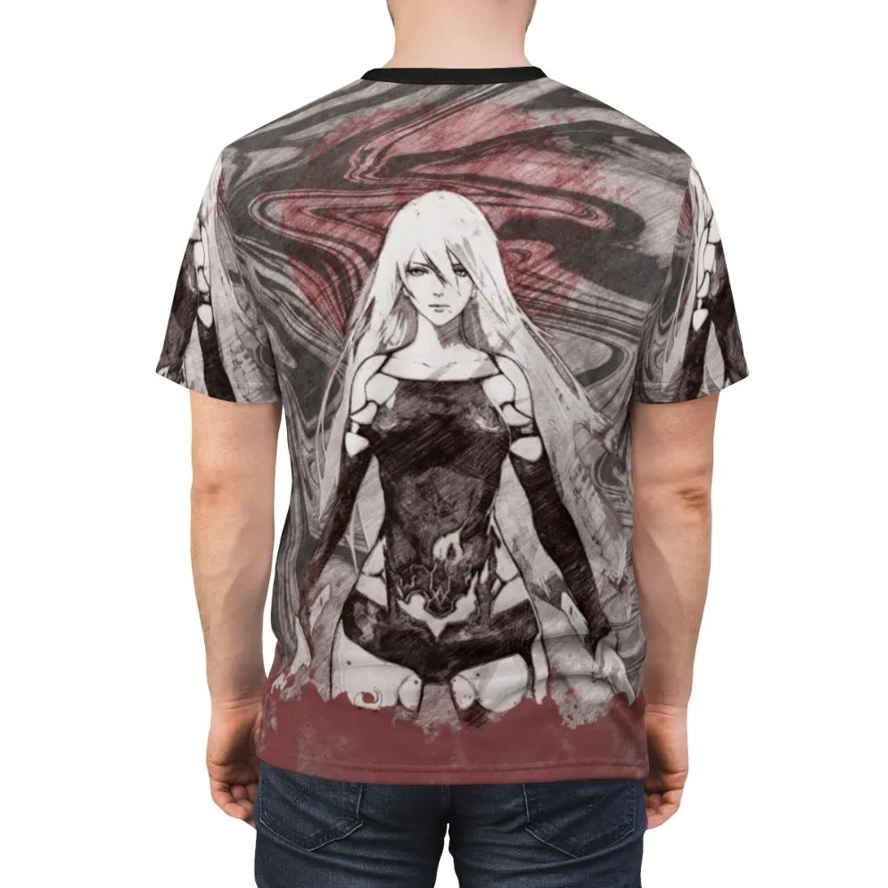 Abstract Digital Art Fantasy T-Shirt: Nier Automata Inspired
