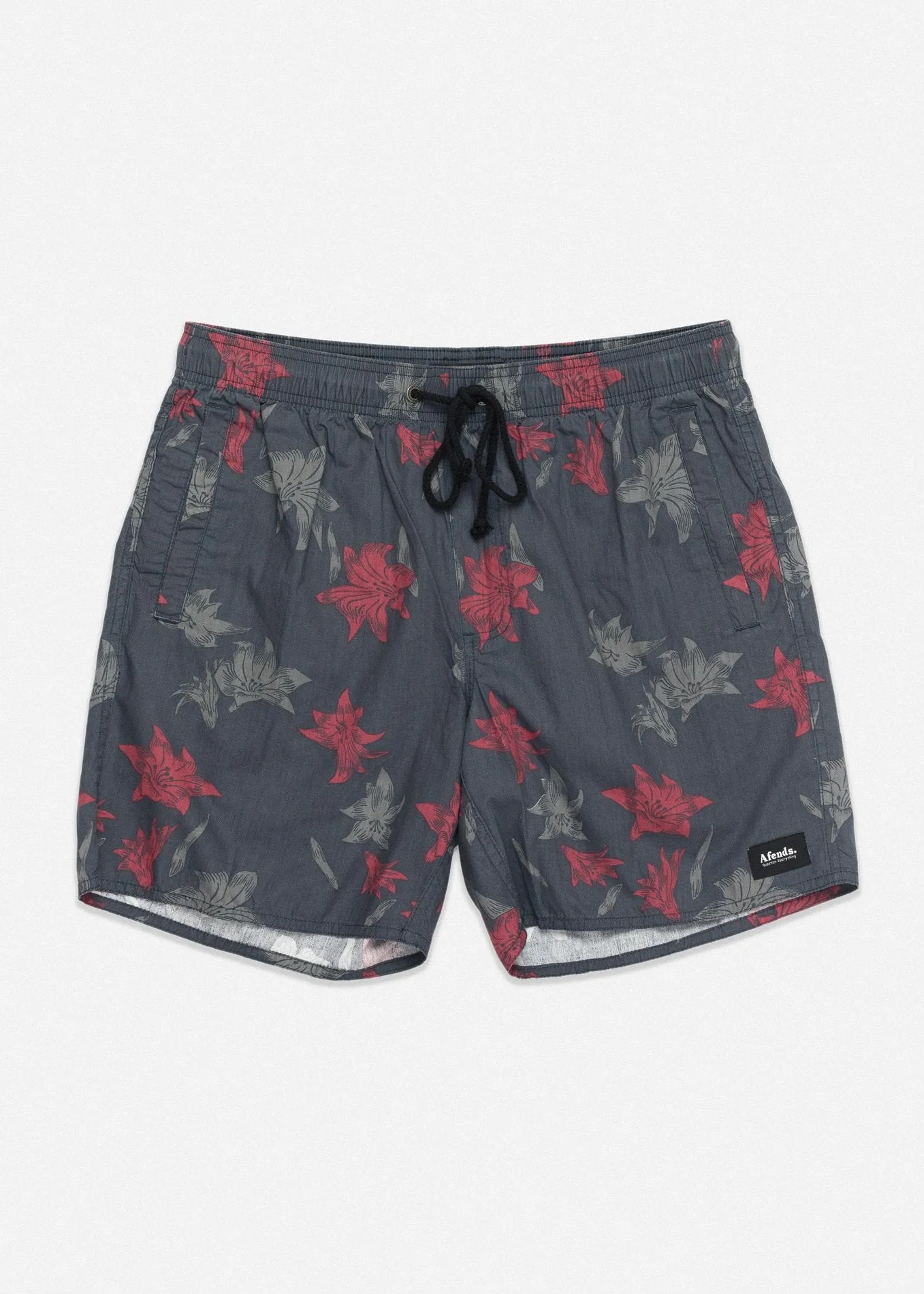 Afends Mens Baywatch Aloha Warp - Elastic Waist Boardshort