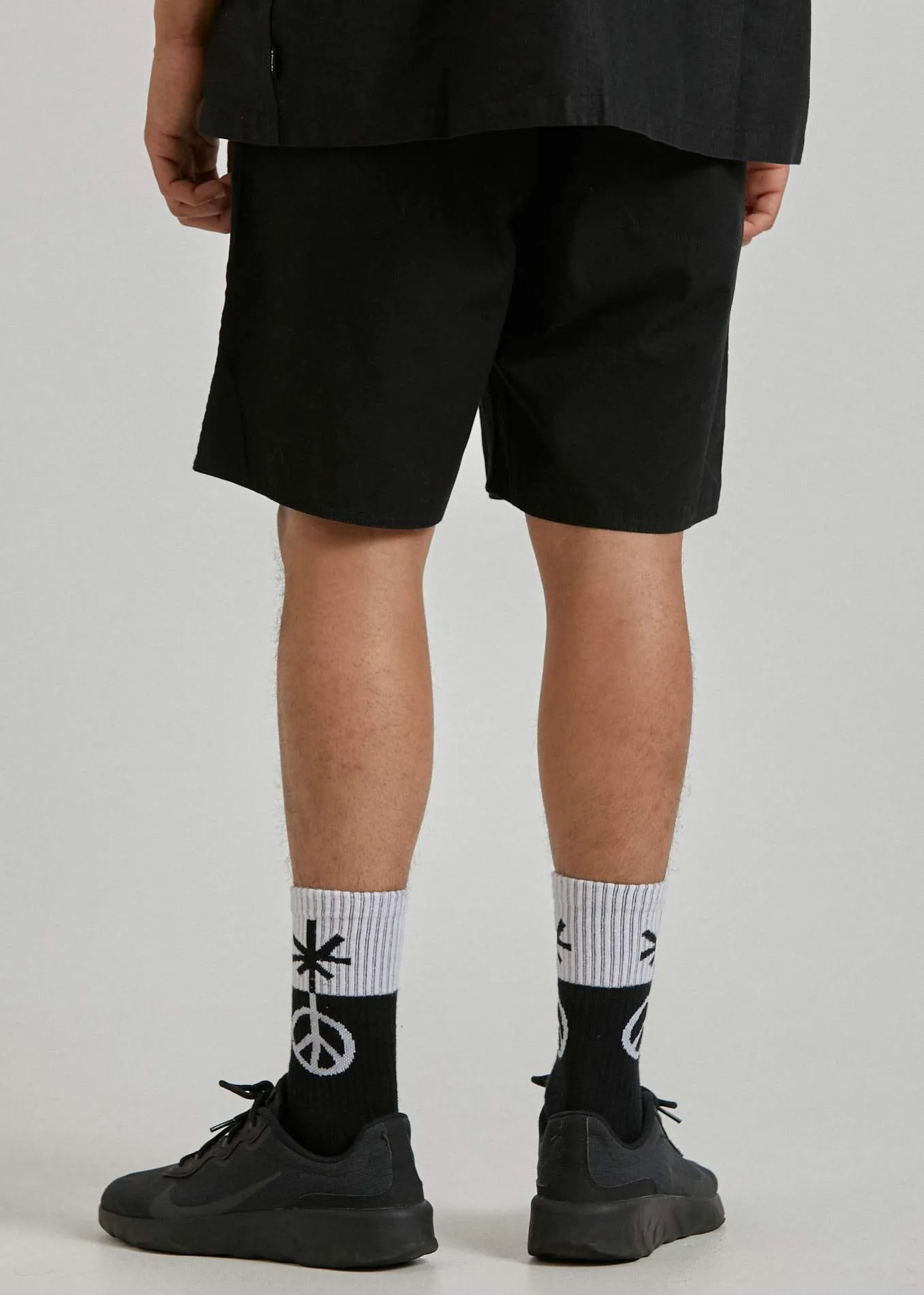 Afends Mens Baywatch Classics - Elastic Waist Boardshort - Black