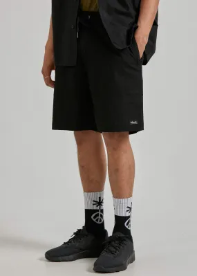 Afends Mens Baywatch Classics - Elastic Waist Boardshort - Black