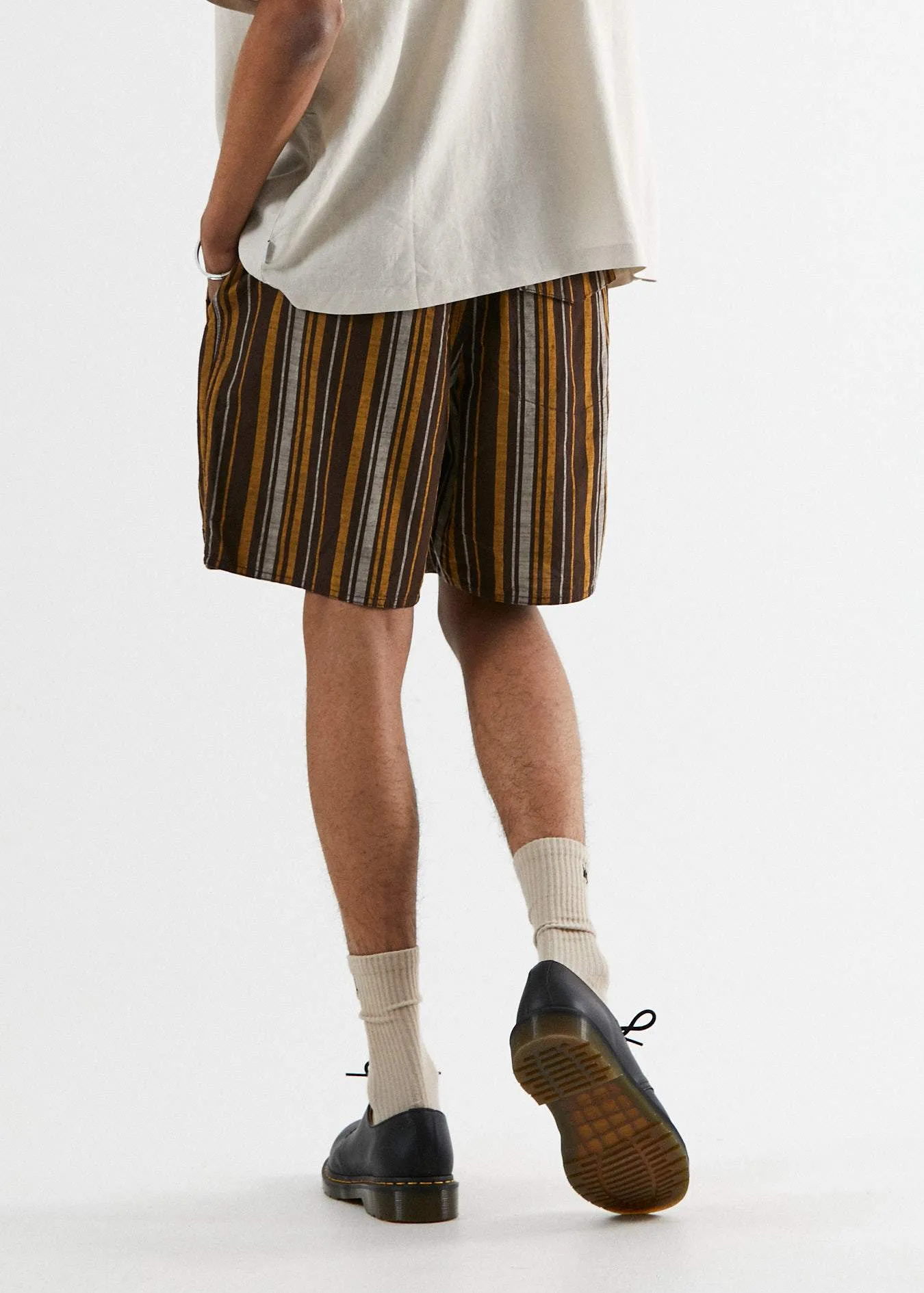 Afends Mens Baywatch Motel - Elastic Waist Boardshort - Bracken