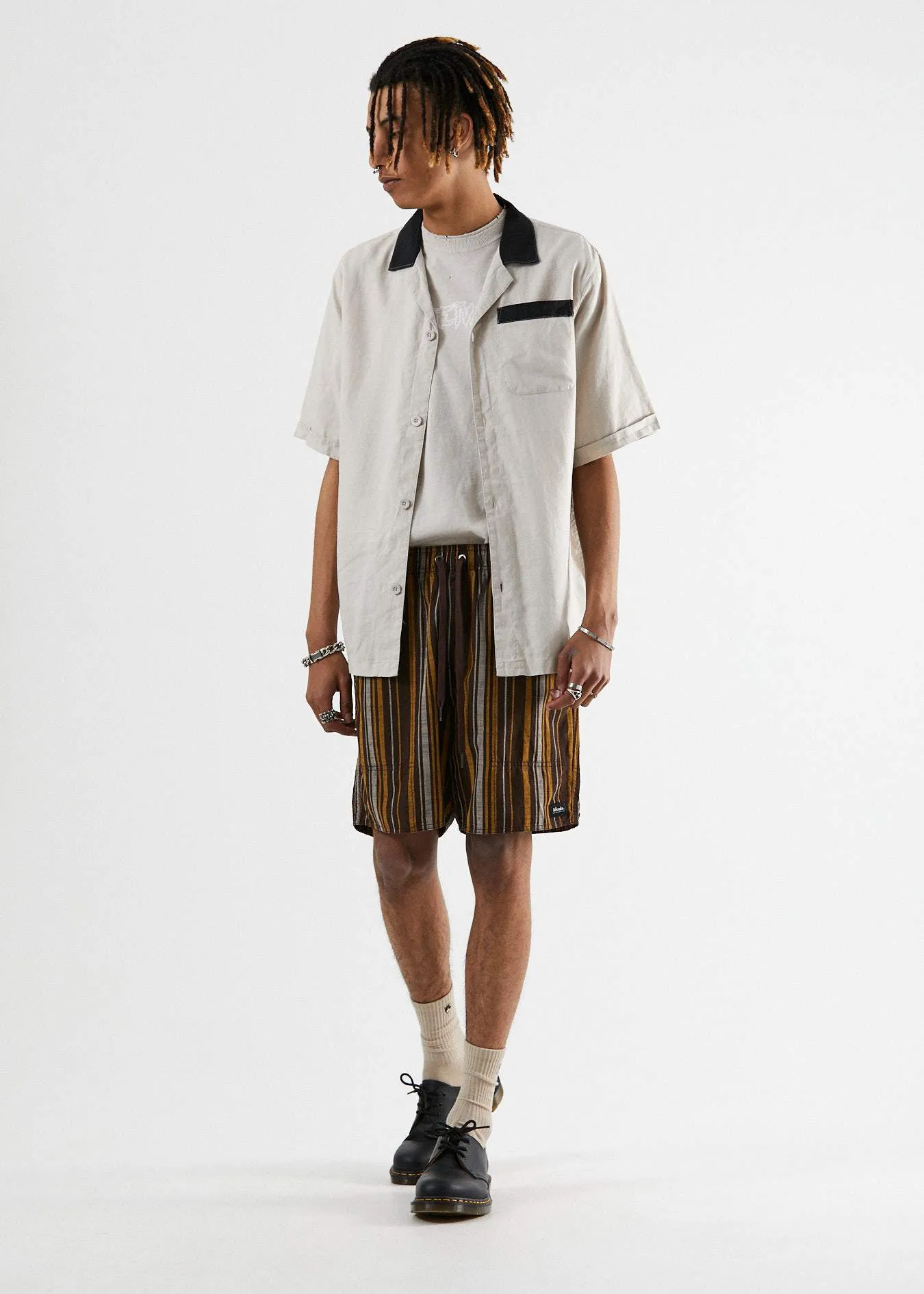 Afends Mens Baywatch Motel - Elastic Waist Boardshort - Bracken