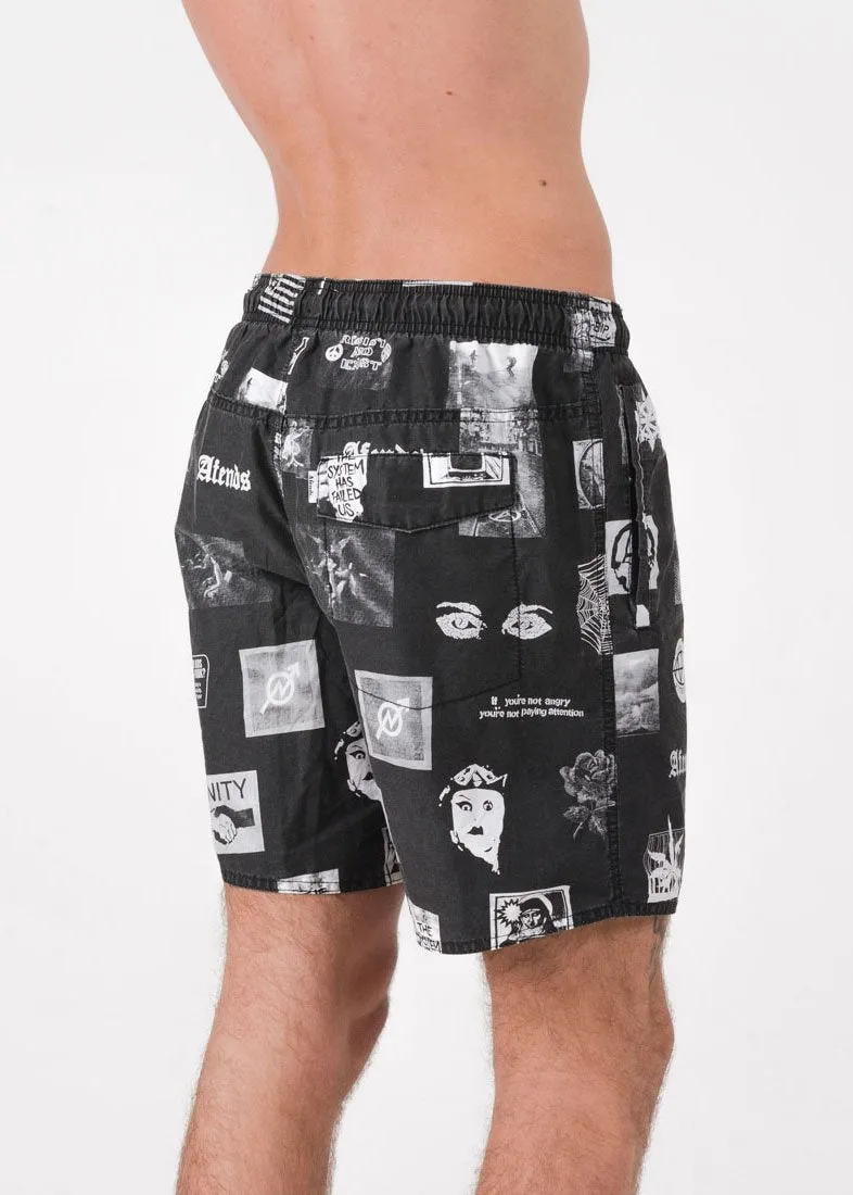 Afends Mens Baywatch Unity - Elastic Waist Boardshort
