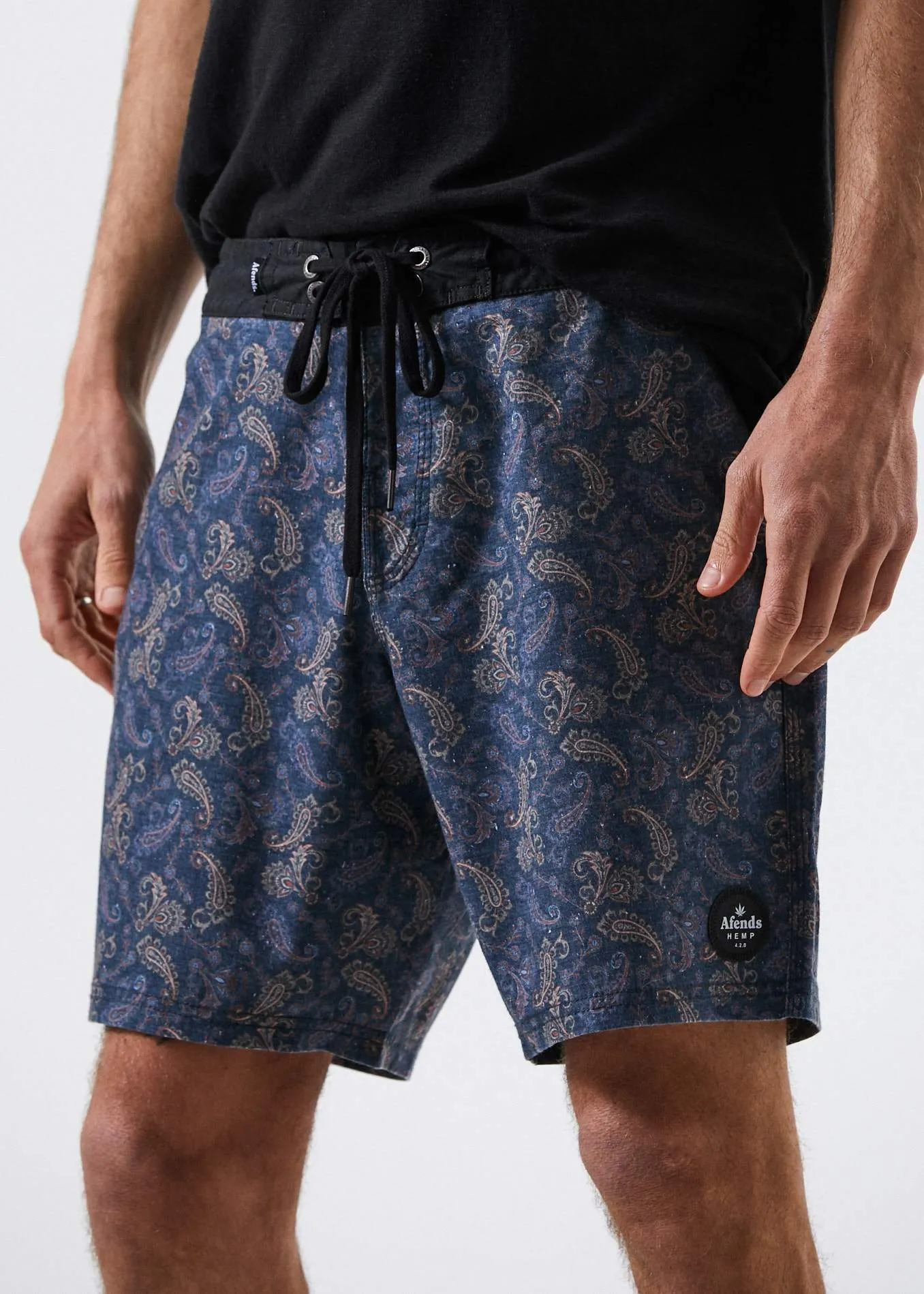 Afends Mens Depp - Hemp Fixed Waist Boardshort