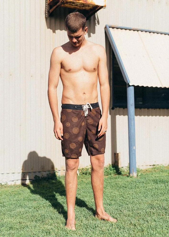 Afends Mens Dreamtime Vol 3 - Hemp Fixed Waist Boardshort
