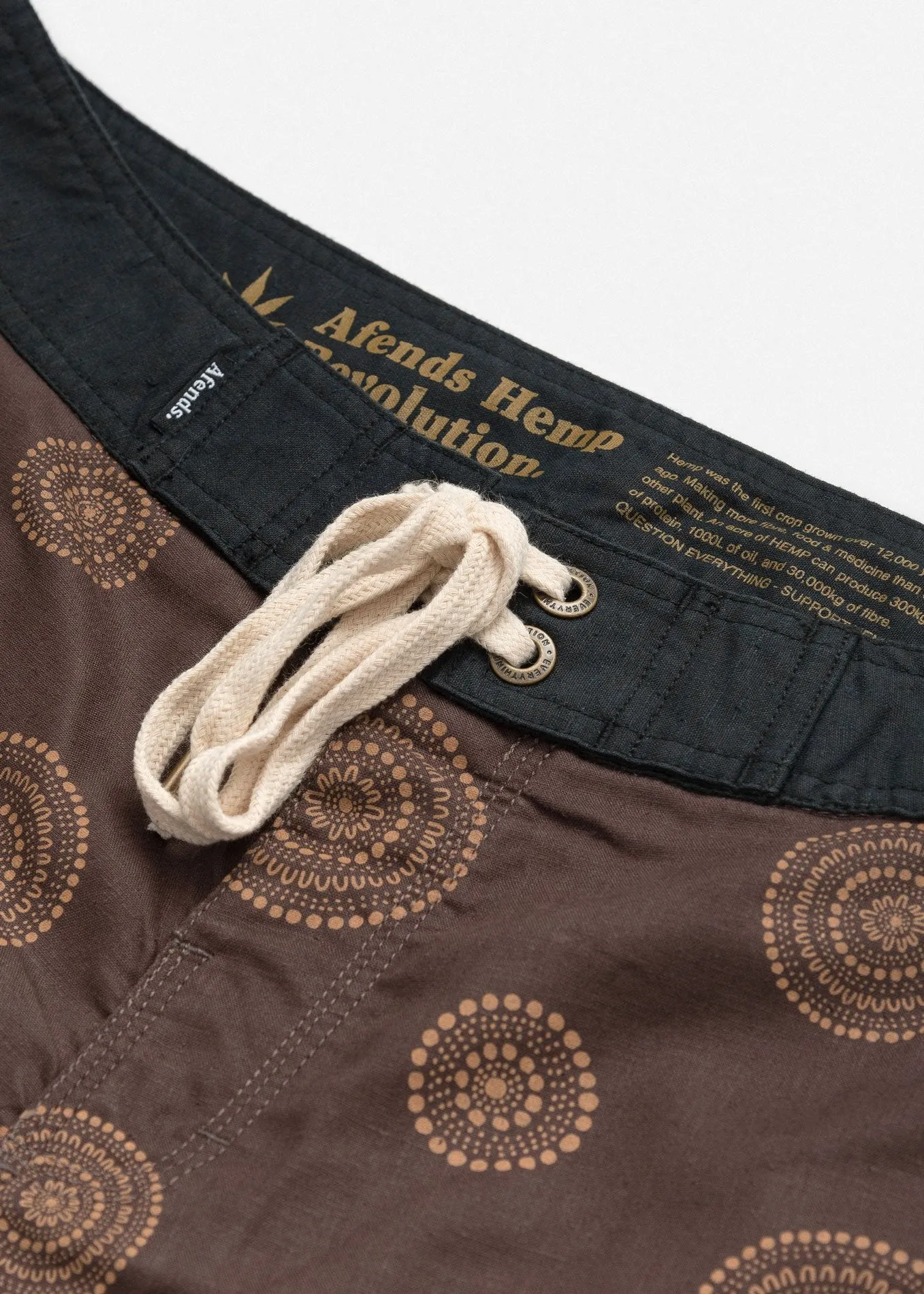 Afends Mens Dreamtime Vol 3 - Hemp Fixed Waist Boardshort