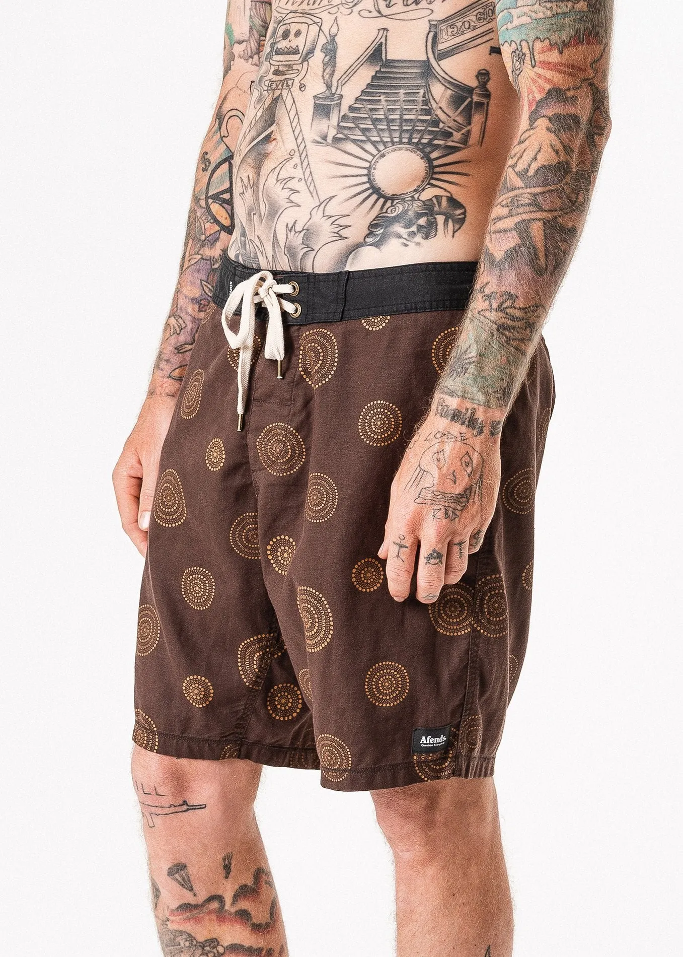 Afends Mens Dreamtime Vol 3 - Hemp Fixed Waist Boardshort