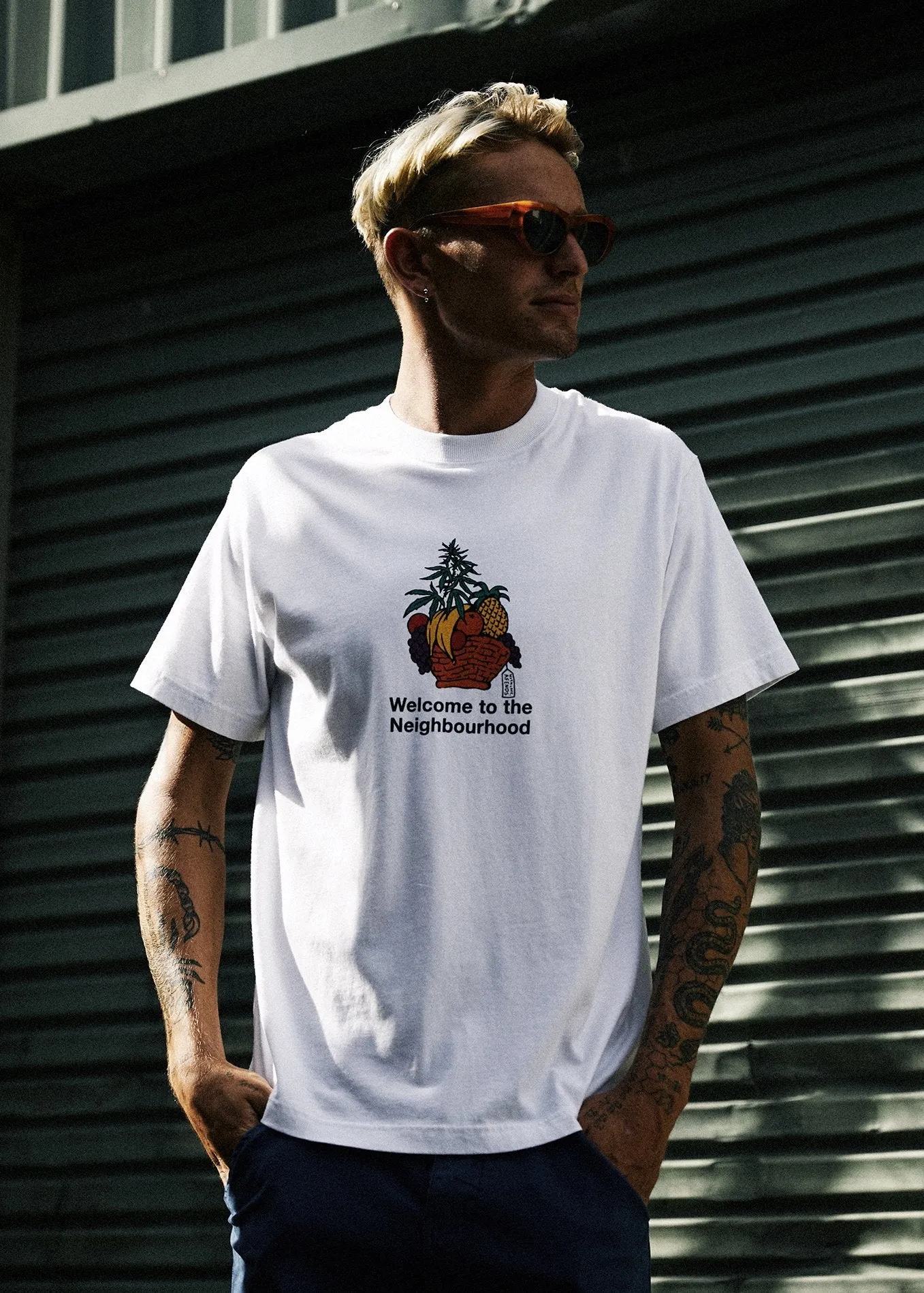 Afends Mens Farmers Market - Retro Fit Tee