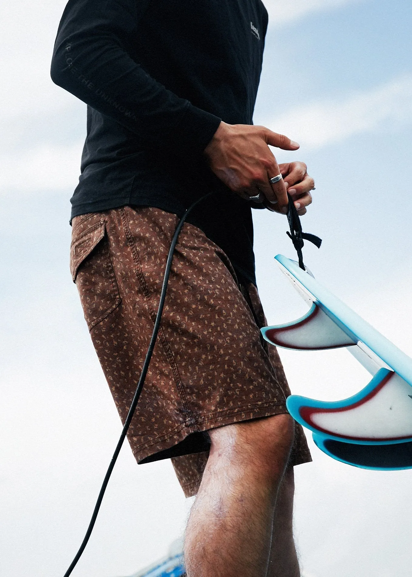 Afends Mens Gangsters Paradise - Hemp Fixed Waist Boardshort