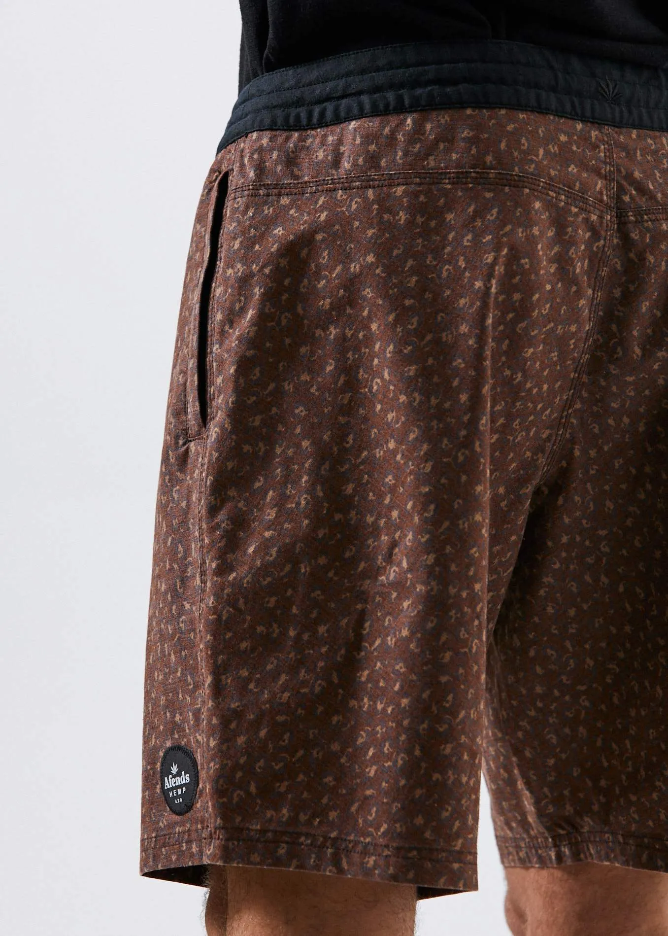 Afends Mens Gangsters Paradise - Hemp Fixed Waist Boardshort