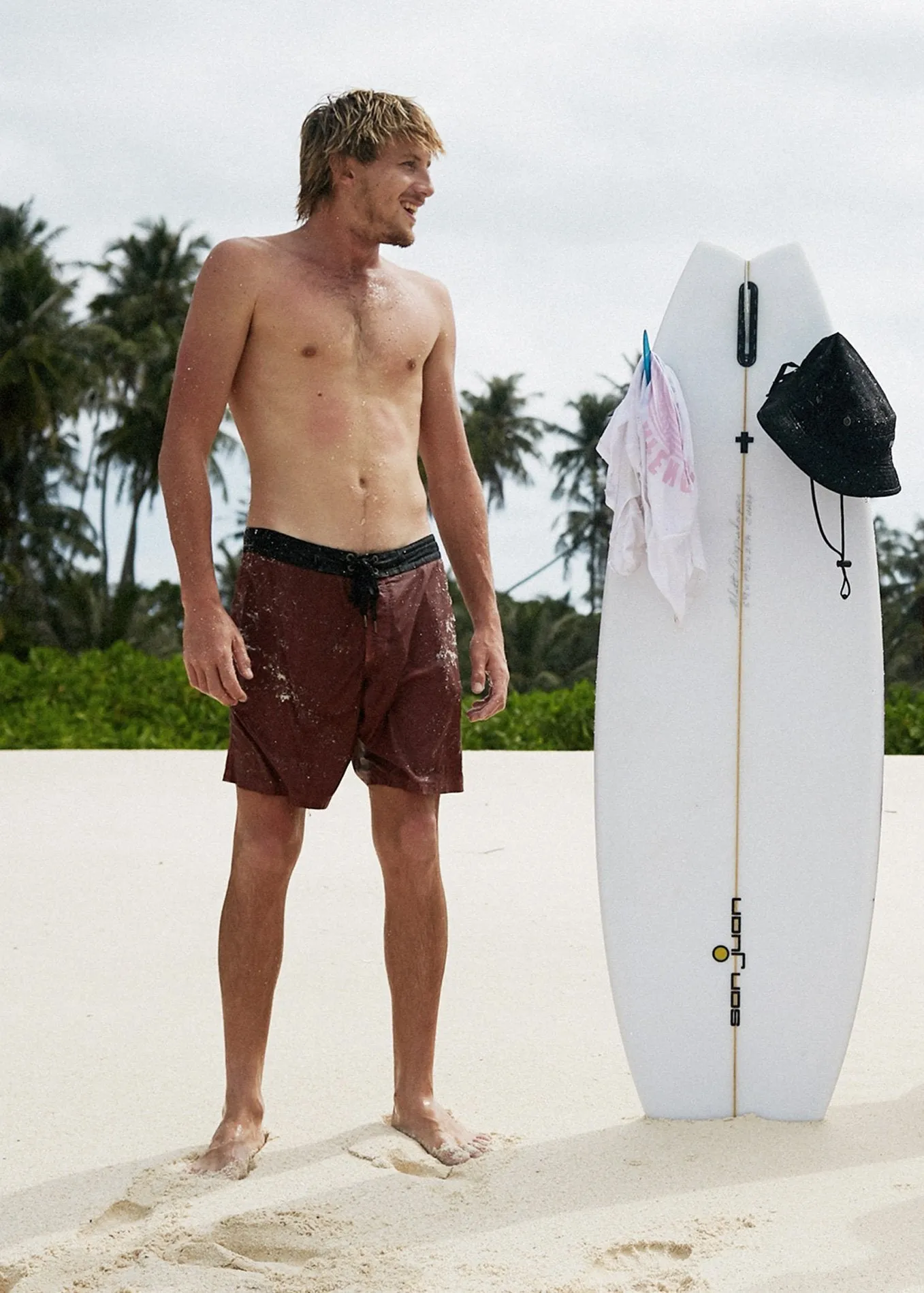 Afends Mens Gangsters Paradise - Hemp Fixed Waist Boardshort