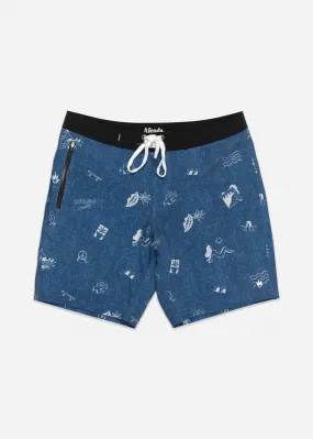 Afends Mens Good Times - Fixed Waist Boardshort
