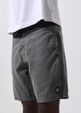 Afends Mens Hemp 5.0 - Hemp Fixed Waist Boardshort - Black Oil
