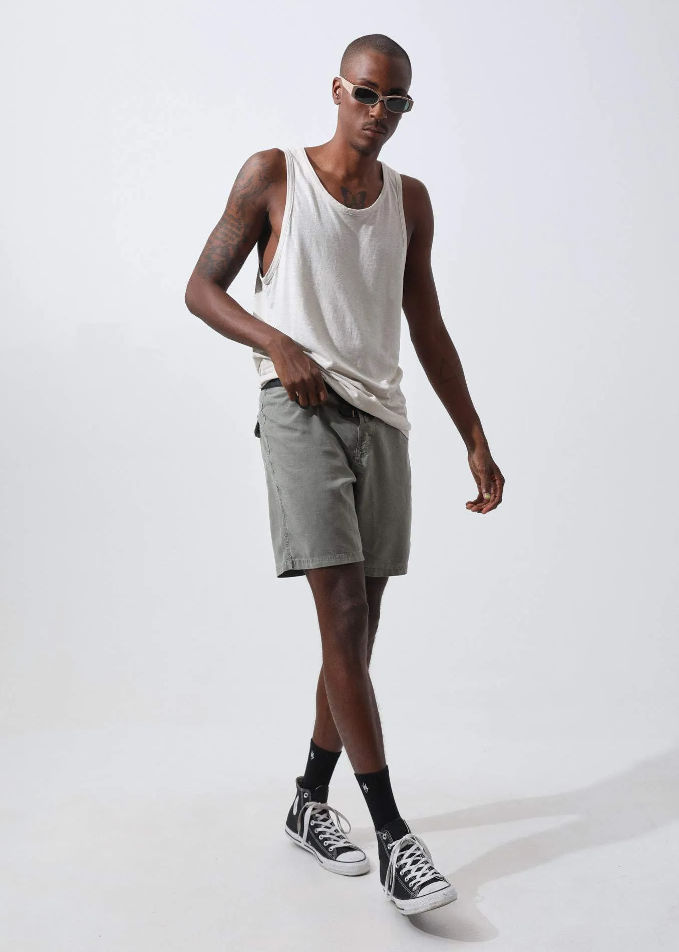 Afends Mens Hemp 5.0 - Hemp Fixed Waist Boardshort - Olive Oil