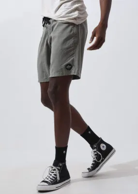 Afends Mens Hemp 5.0 - Hemp Fixed Waist Boardshort - Olive Oil