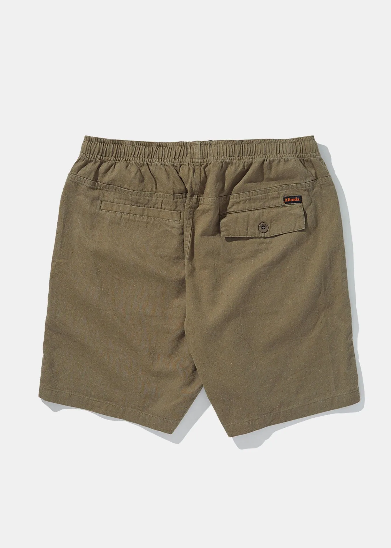 Afends Mens Hemp Dendys 1.0 - Hemp Elastic Waist Walkshort